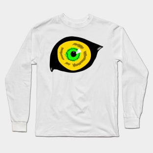 yellow green black eye artwork Long Sleeve T-Shirt